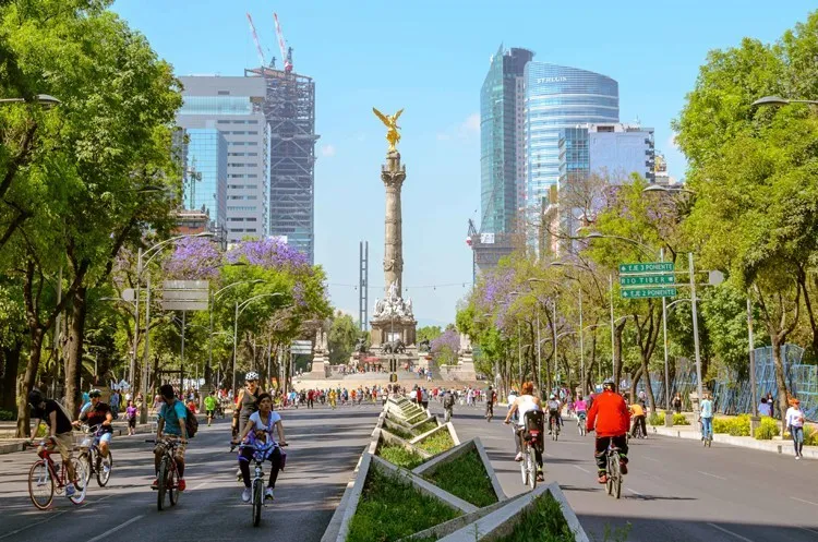 Nota sobre Domingo de ciclismo y zumba en Paseo de la Reforma