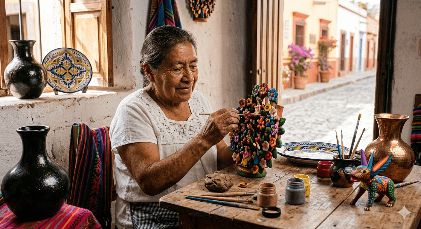 Identidad hecha a mano: El tesoro artesanal de los Pueblos Mágicos mexicanos.