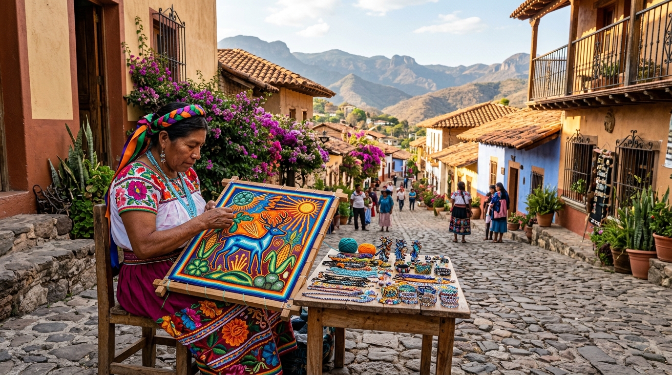 Descubre la Ruta del Arte Huichol en Jalisco: Pueblos Mágicos con Tradición Viva y Experiencias Únicas para el Viajero Cultural Descubre la Ruta del Arte Huichol en Jalisco: Pueblos Mágicos con Tradición Viva y Experiencias Únicas para el Viajero Cultural